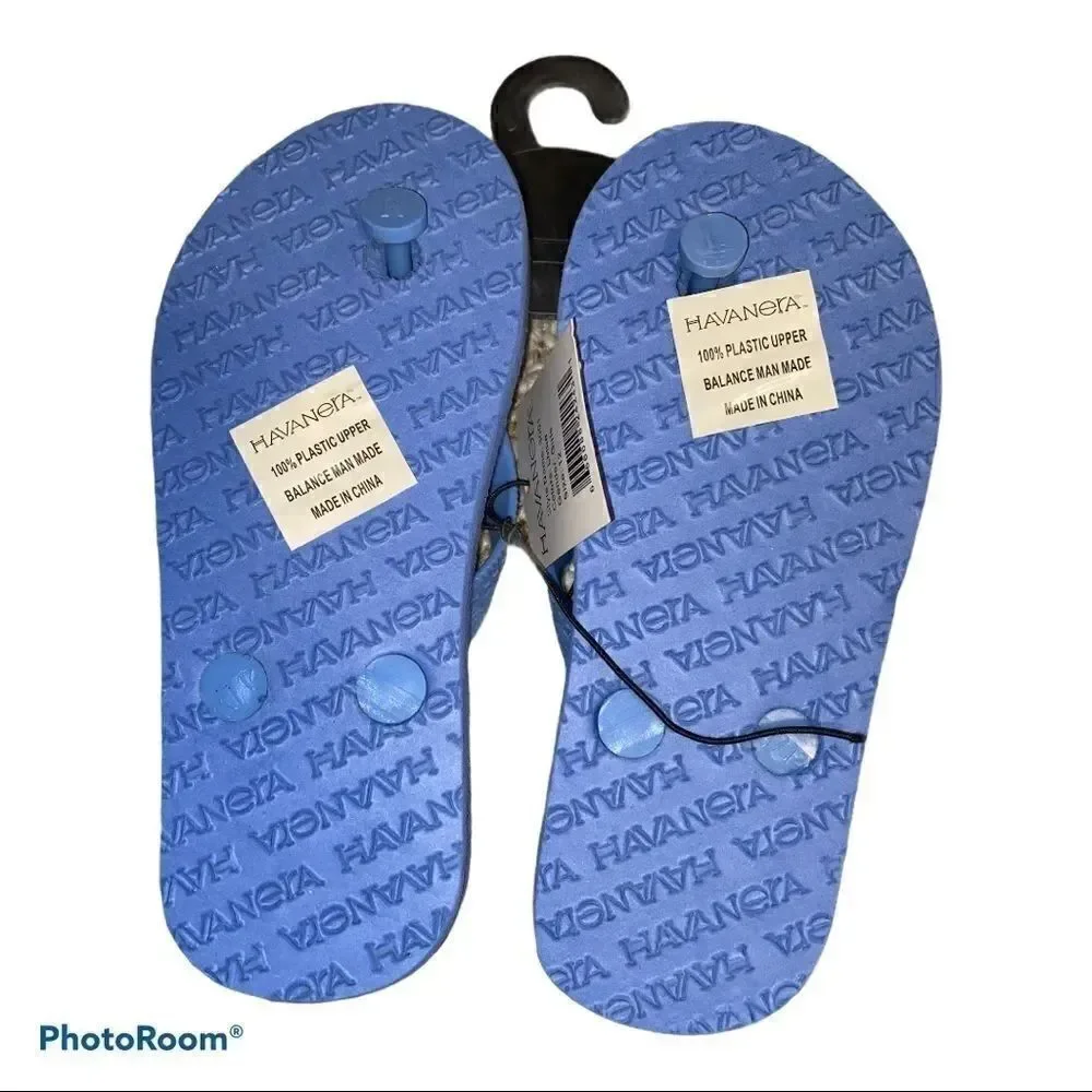 Havanera BLUE Stars FLIP FLOPS Shoes Unisex NWT